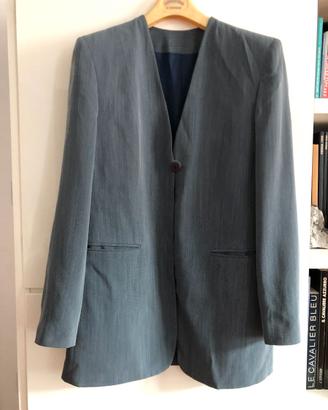 Armani tailleur azzurro giacca e gonna