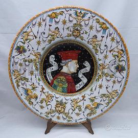 PIATTO CENTROTAVOLA DECORATIVO CERAMICA MONTELUPO
