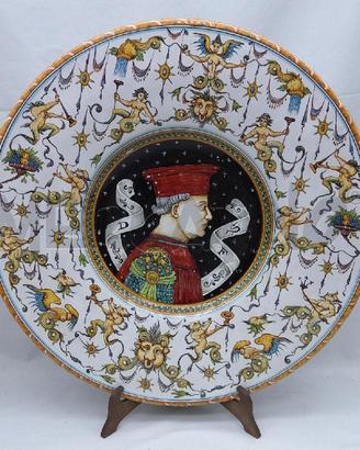PIATTO CENTROTAVOLA DECORATIVO CERAMICA MONTELUPO