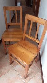 Sedie in legno rustiche