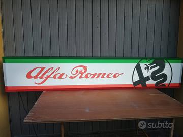 insegna luminosa ALFA ROMEO cassone metallo 2mt