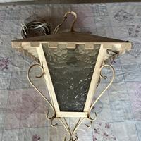 Lampada a sospensione vetro/ferro