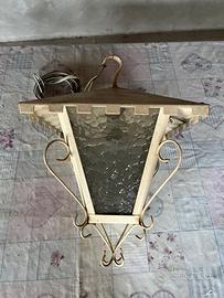 Lampada a sospensione vetro/ferro