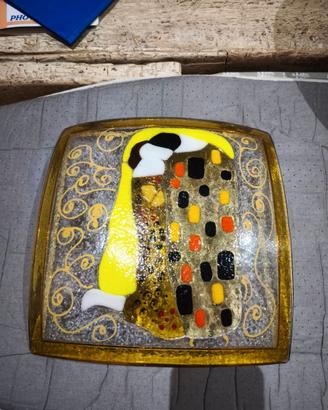 Piatto in vetro decorativa Gustav Klimt