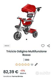 TRICICLO ODIGINO MULTIFUNZIONE – ROSSO