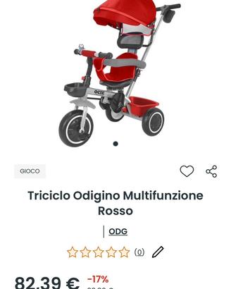 TRICICLO ODIGINO MULTIFUNZIONE – ROSSO