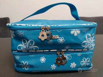 Borsa porta oggetti Defilè due scomparti Celeste