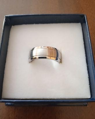 Anello a fascia in acciaio Bluespirit