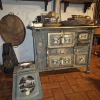 Stufa maiolicata da cucina 1900 dei Paesi Bassi