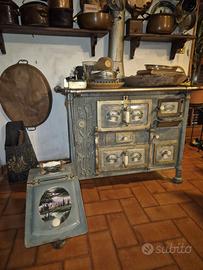 Stufa maiolicata da cucina 1900 dei Paesi Bassi