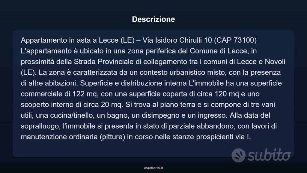 Appartamento – Lecce - Altro