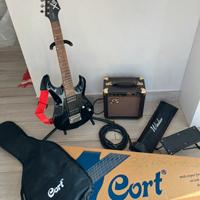 Chitarra  Cort X1 Junior con casss e accesori