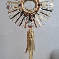 Ostensorio metallo dorato e argentato