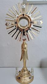 Ostensorio metallo dorato e argentato