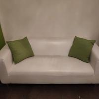 divano 3 posti in pelle bianco 