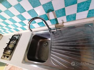 Top cucina+piano cottura+lavello+cassettiera