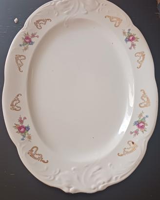 piatto portata deco porcellana ovale Wałbrzych 