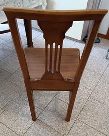 Sei sedie in legno