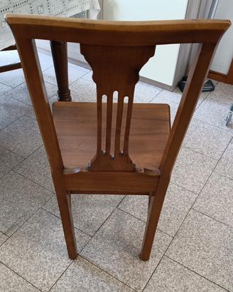 Sei sedie in legno