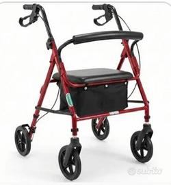deambulatore Rollator 4 ruote pieghevole