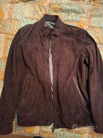 Bomber Massimo Dutti in pelle scamosciata