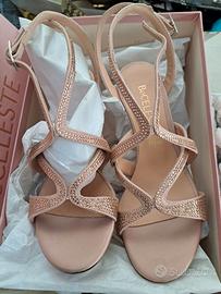 Sandali gioiello BeCeleste - Raso Cipria- n. 35