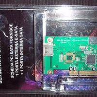 Scheda PCI controller SATA 2 porte RAID 1 + cavo