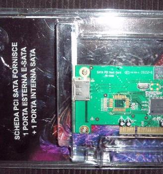Scheda PCI controller SATA 2 porte RAID 1 + cavo