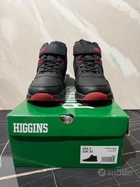 Scarponcini Higgins bambino nero/rosso tg. 34
