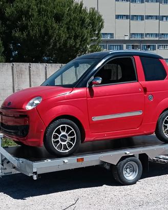 Carrello trasporto Fiat 500 d'epoca Microcar Quad 