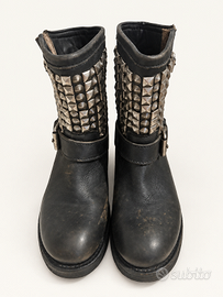 ASH Tennesse SW Nero Borchie Biker Boots mis. 37