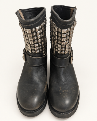 ASH Tennesse SW Nero Borchie Biker Boots mis. 37