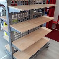 N° 2 SCAFFALATURE ALTEZZA REGOLABILE CON RUOTE