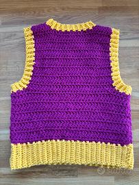 Gilet al’uncinetto fatto a mano