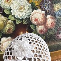 Cappello estivo crochet bianco