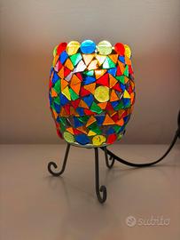 Abat jour lampada vintage vetro mosaico colorato