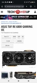 RX 6800 Asus tuf gaming 16 gb