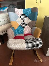 Poltrona a dondolo patchwork