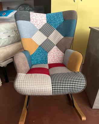 Poltrona a dondolo patchwork