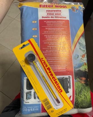Termometro acquario+ filtro per pre filtraggio mec
