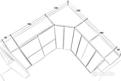 Ripiano cabina Armadio angolare