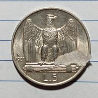 5 lire argento aquilino 1927 fdc