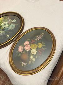 Quadro ovale floerale