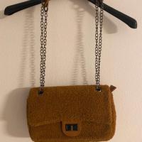 Borsa Pelo Ricciolino Marrone Allungabile