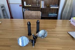 Specchietti "Bar-End" tondi, manopole in alluminio