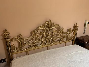 Testiera letto matrimoniale in stile classico oro