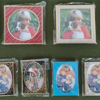 Lotto 10 mini cornici porta foto ritratto