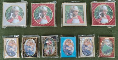 Lotto 10 mini cornici porta foto ritratto