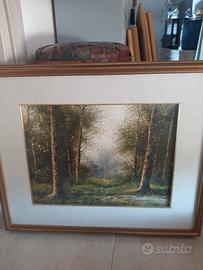 Quadro , scorcio di bosco.