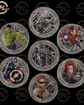 1 Moneta AVENGERS Marvel in Argento a scelta
